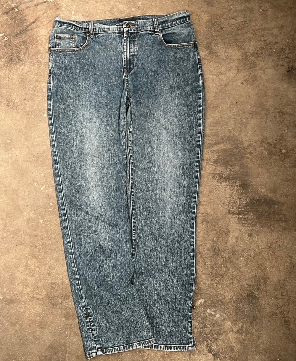 DG2 Diane Gilman Denim Maxi Skirt Blue Stretch Hem Size 12